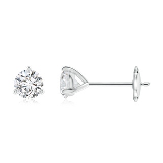 4.6mm HSI2 Prong-Set Round Diamond Martini Stud Earrings in White Gold