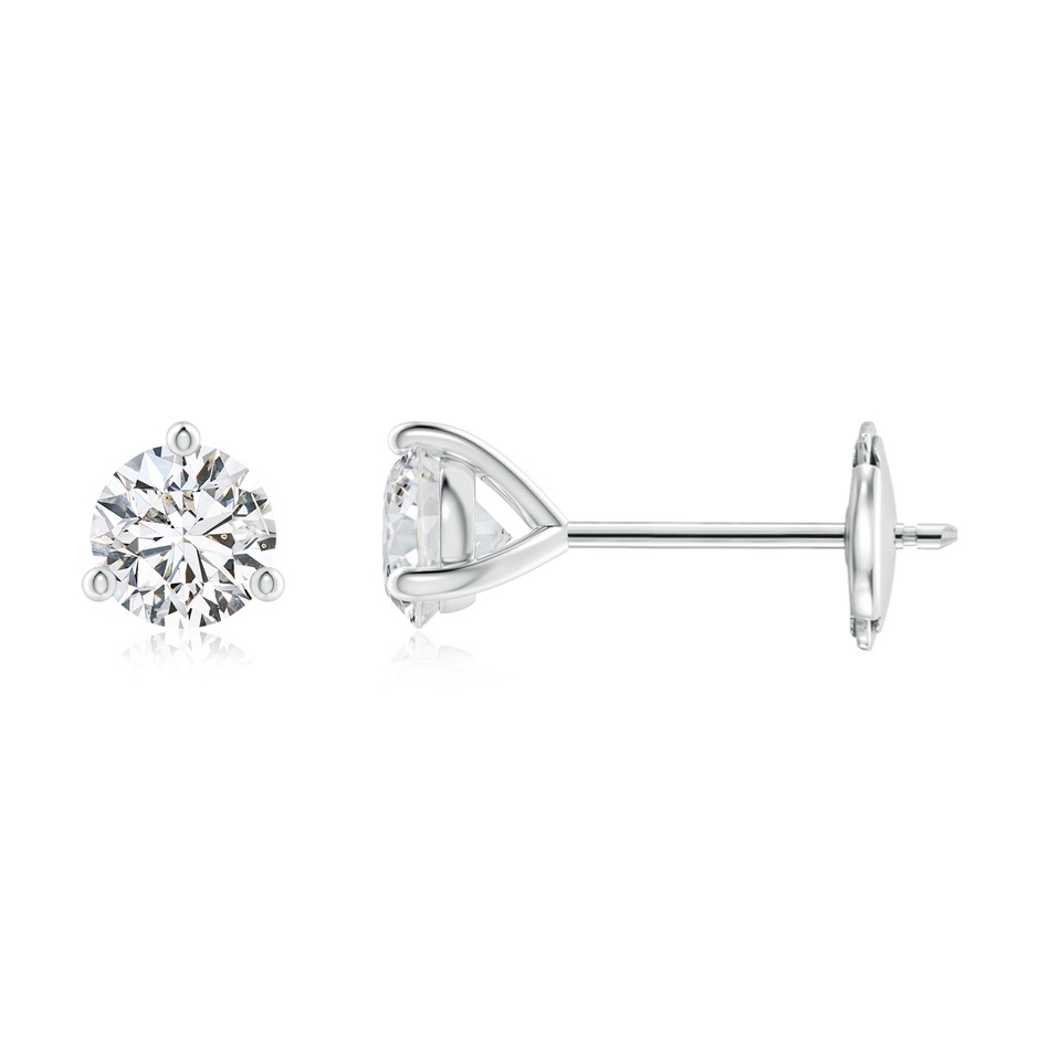 4.6mm HSI2 Prong-Set Round Diamond Martini Stud Earrings in White Gold 