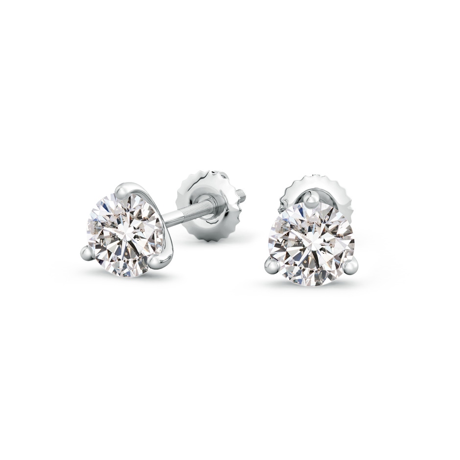 4.6mm IJI1I2 Prong-Set Round Diamond Martini Stud Earrings in P950 Platinum side 199