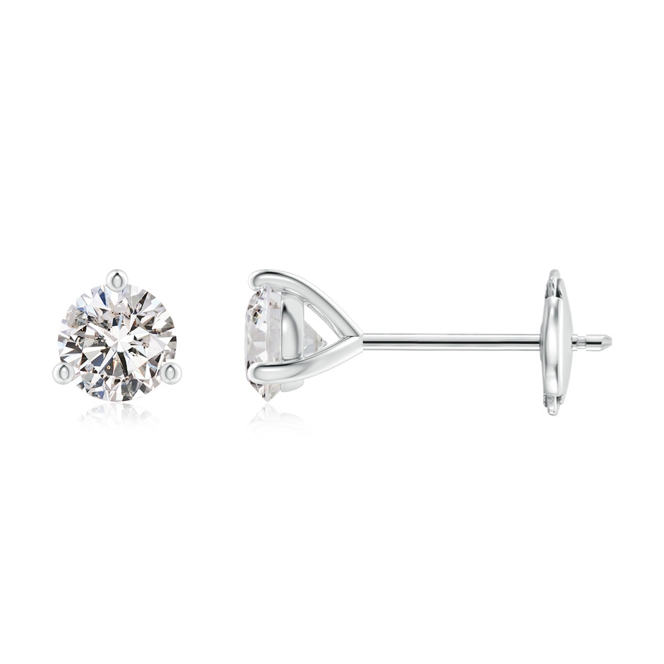 4.6mm IJI1I2 Prong-Set Round Diamond Martini Stud Earrings in White Gold 