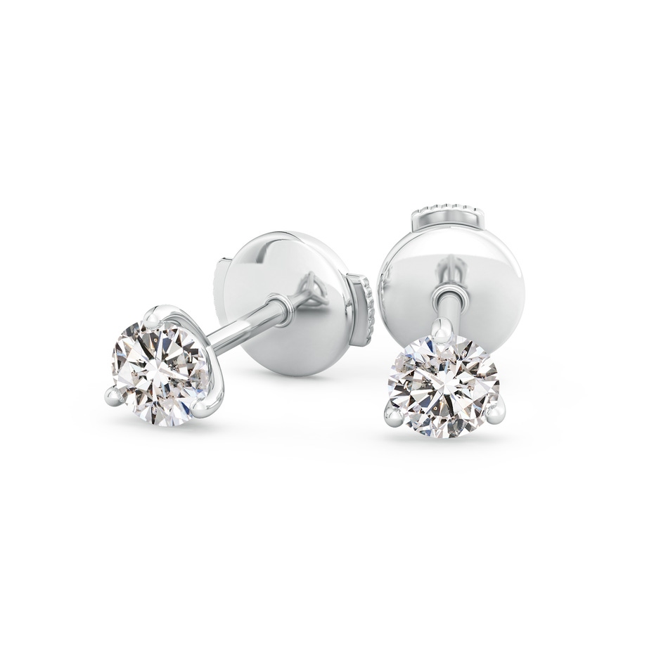 4.6mm IJI1I2 Prong-Set Round Diamond Martini Stud Earrings in White Gold side 199