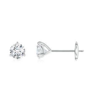 4mm GVS2 Prong-Set Round Diamond Martini Stud Earrings in 9K White Gold