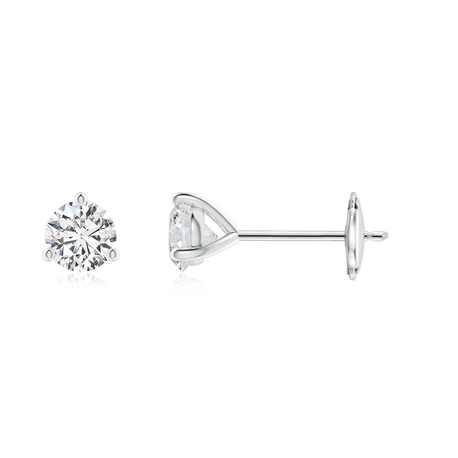 4mm HSI2 Prong-Set Round Diamond Martini Stud Earrings in 10K White Gold 