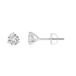 4mm HSI2 Prong-Set Round Diamond Martini Stud Earrings in P950 Platinum