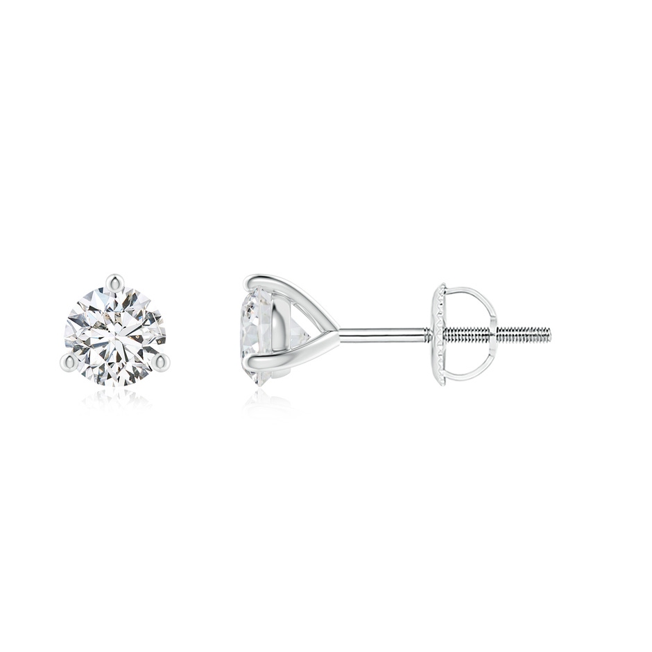 4mm HSI2 Prong-Set Round Diamond Martini Stud Earrings in P950 Platinum 