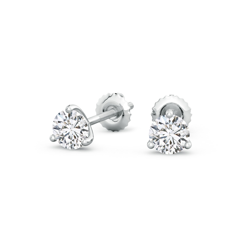 4mm HSI2 Prong-Set Round Diamond Martini Stud Earrings in P950 Platinum - side 199