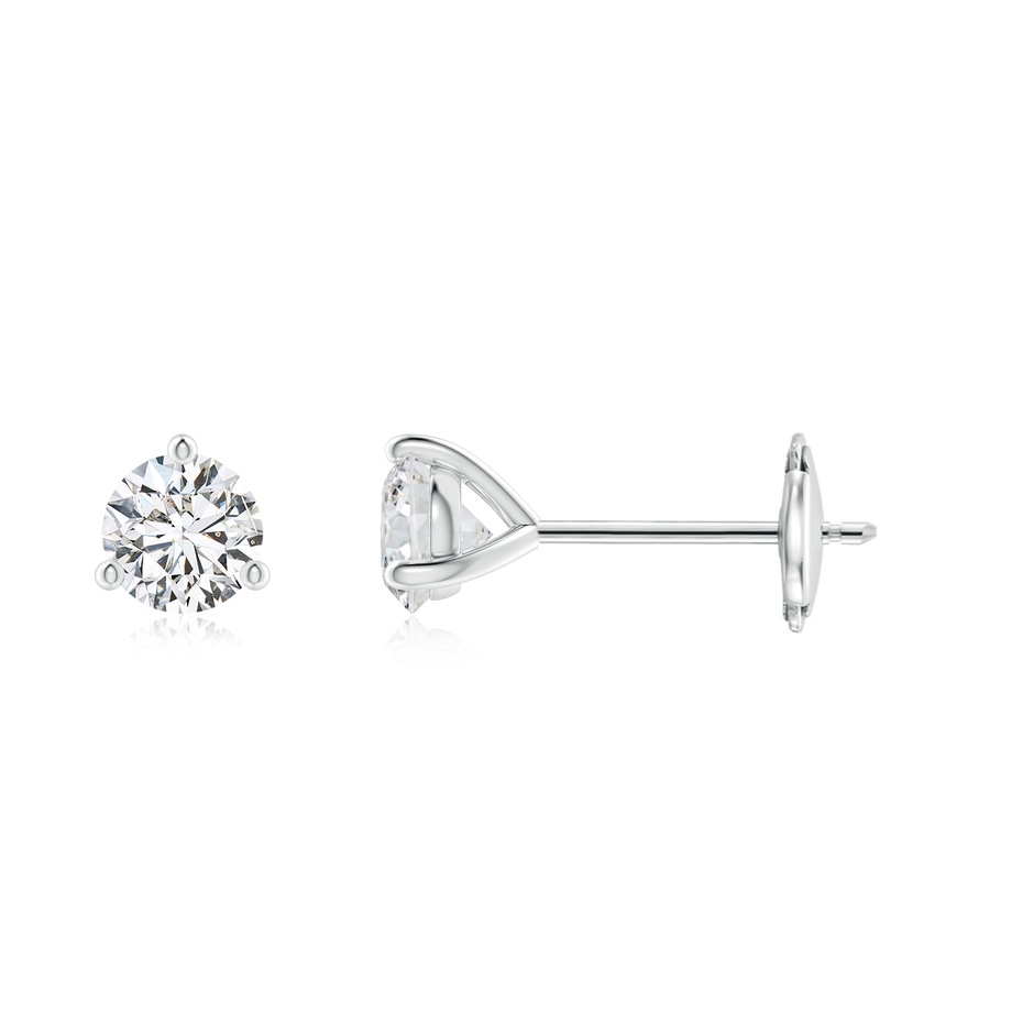 4mm HSI2 Prong-Set Round Diamond Martini Stud Earrings in White Gold 