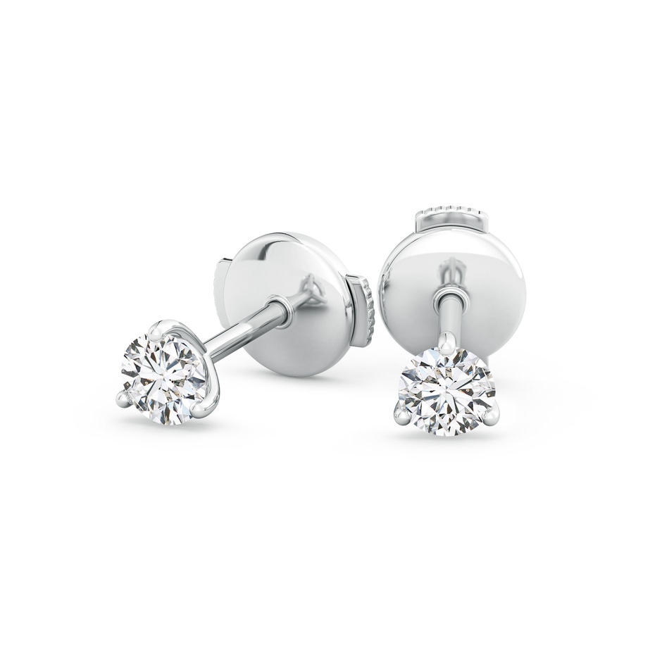 4mm HSI2 Prong-Set Round Diamond Martini Stud Earrings in White Gold side 199