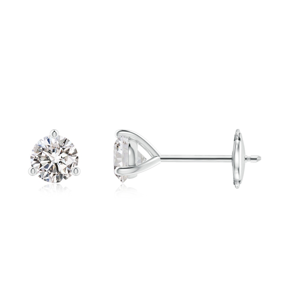 4mm IJI1I2 Prong-Set Round Diamond Martini Stud Earrings in 10K White Gold