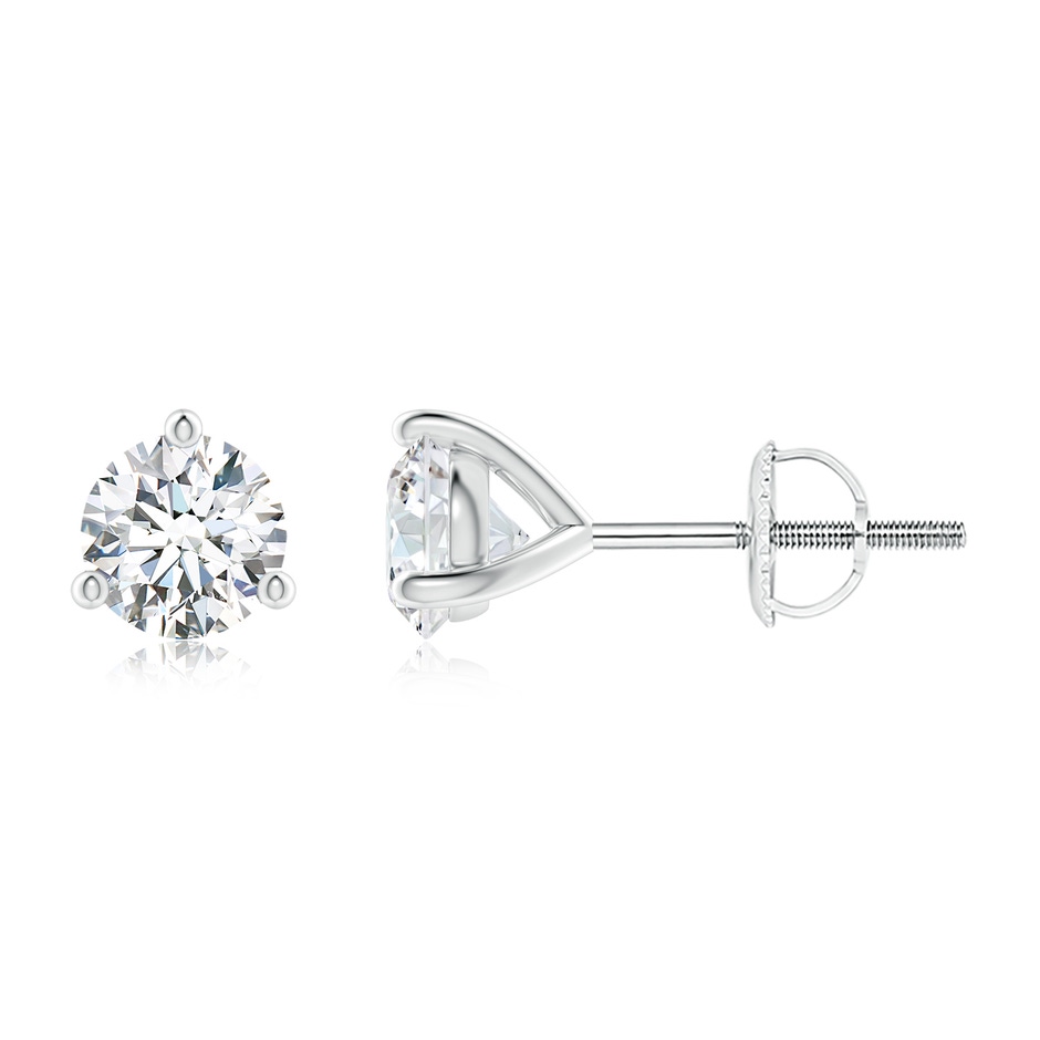 5.1mm GVS2 Prong-Set Round Diamond Martini Stud Earrings in P950 Platinum 