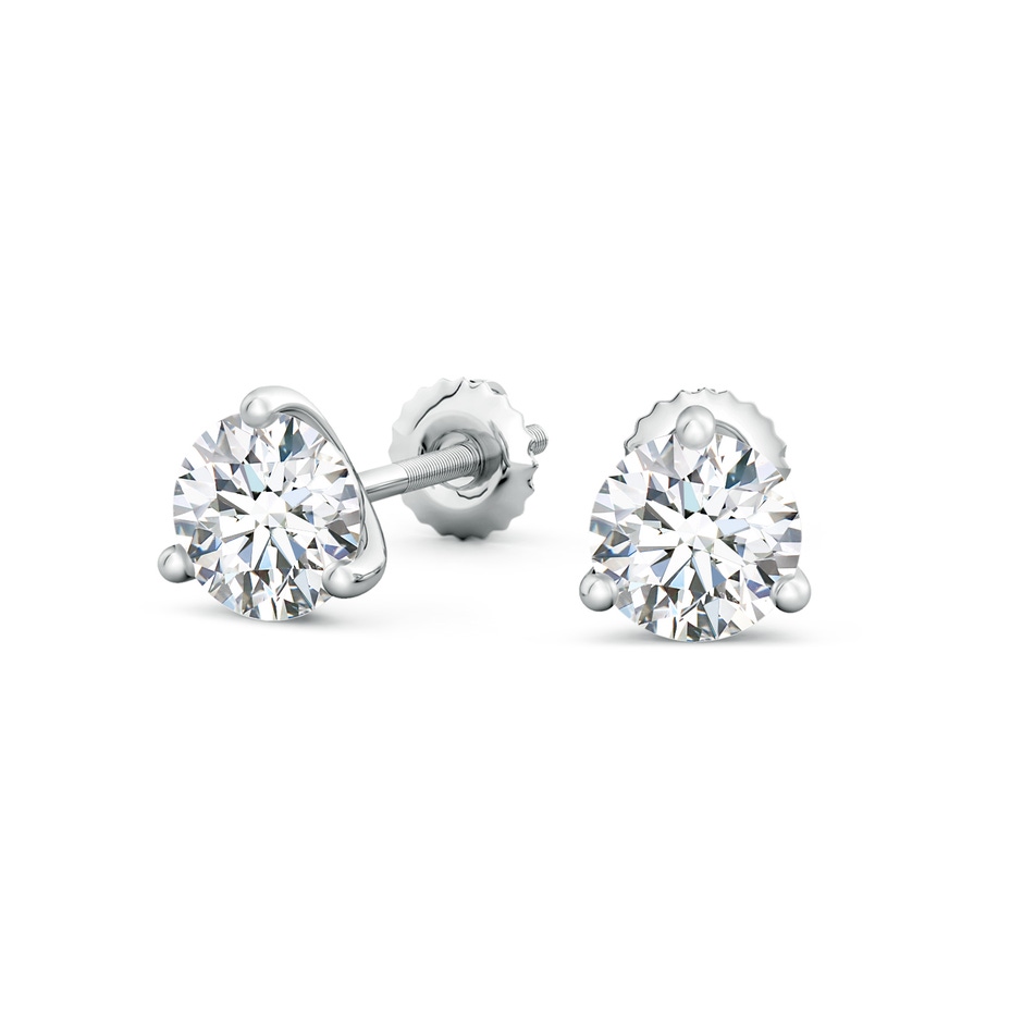 5.1mm GVS2 Prong-Set Round Diamond Martini Stud Earrings in P950 Platinum side 199
