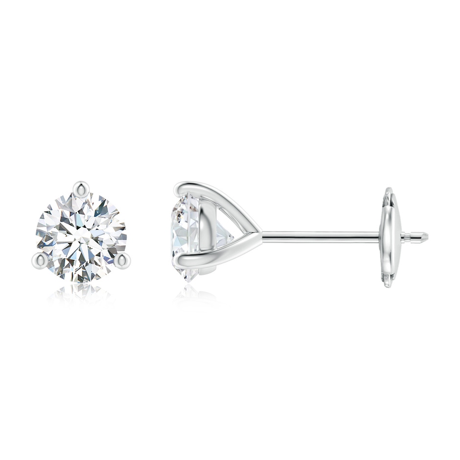 5.1mm GVS2 Prong-Set Round Diamond Martini Stud Earrings in White Gold 