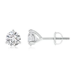 5.1mm HSI2 Prong-Set Round Diamond Martini Stud Earrings in P950 Platinum