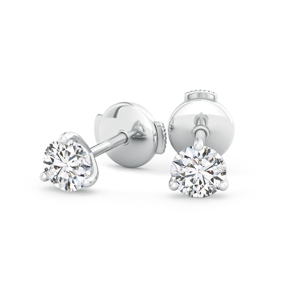 5.1mm HSI2 Prong-Set Round Diamond Martini Stud Earrings in White Gold Side 199