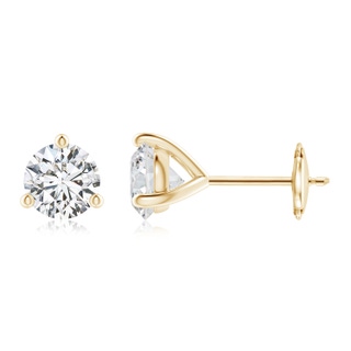 5.5mm HSI2 Prong-Set Round Diamond Martini Stud Earrings in 9K Yellow Gold