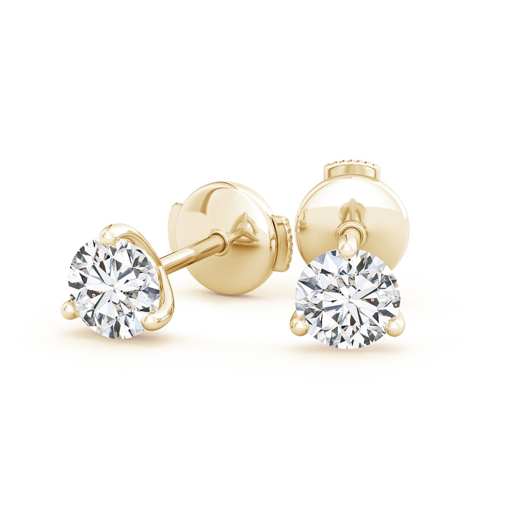 5.5mm HSI2 Prong-Set Round Diamond Martini Stud Earrings in 9K Yellow Gold Side 199