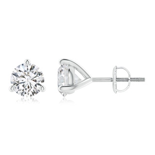 5.5mm HSI2 Prong-Set Round Diamond Martini Stud Earrings in P950 Platinum