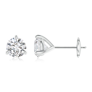 5.5mm HSI2 Prong-Set Round Diamond Martini Stud Earrings in White Gold