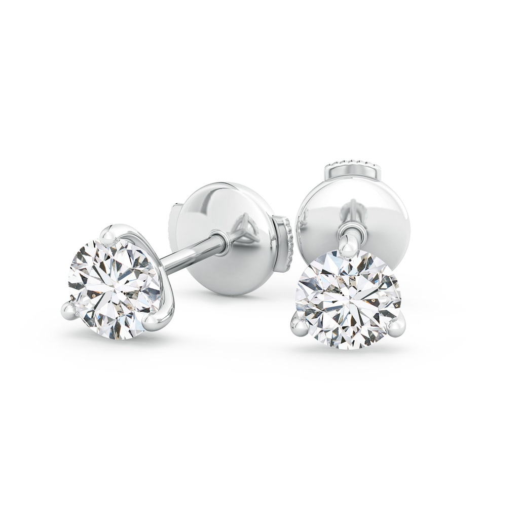 5.5mm HSI2 Prong-Set Round Diamond Martini Stud Earrings in White Gold Side 199