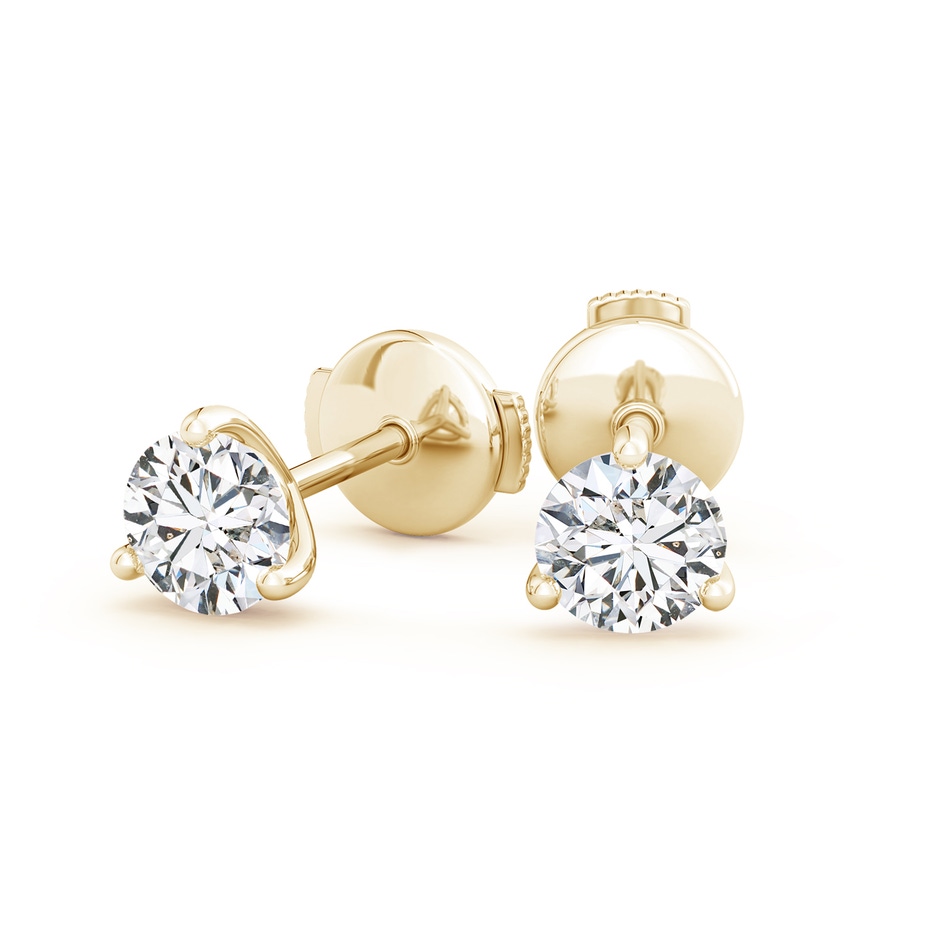 5.5mm HSI2 Prong-Set Round Diamond Martini Stud Earrings in Yellow Gold side 199