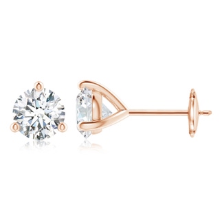 6.4mm GVS2 Prong-Set Round Diamond Martini Stud Earrings in 9K Rose Gold