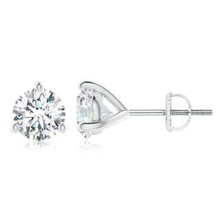 6.4mm GVS2 Prong-Set Round Diamond Martini Stud Earrings in P950 Platinum