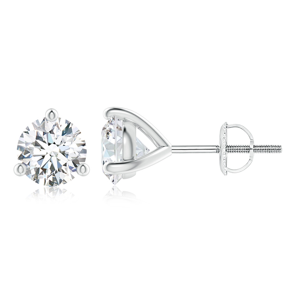 6.4mm GVS2 Prong-Set Round Diamond Martini Stud Earrings in P950 Platinum 