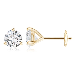 6.4mm HSI2 Prong-Set Round Diamond Martini Stud Earrings in 9K Yellow Gold