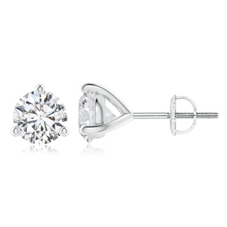6.4mm HSI2 Prong-Set Round Diamond Martini Stud Earrings in P950 Platinum