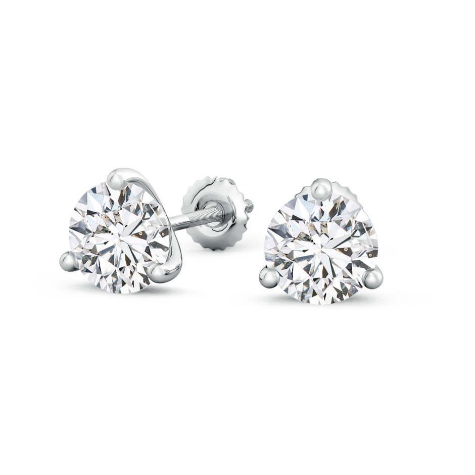 6.4mm HSI2 Prong-Set Round Diamond Martini Stud Earrings in P950 Platinum side 199