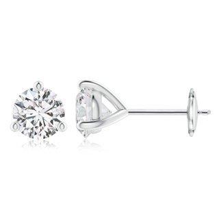 6.4mm HSI2 Prong-Set Round Diamond Martini Stud Earrings in White Gold