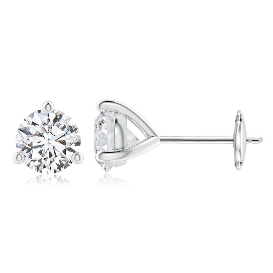 6.4mm HSI2 Prong-Set Round Diamond Martini Stud Earrings in White Gold 