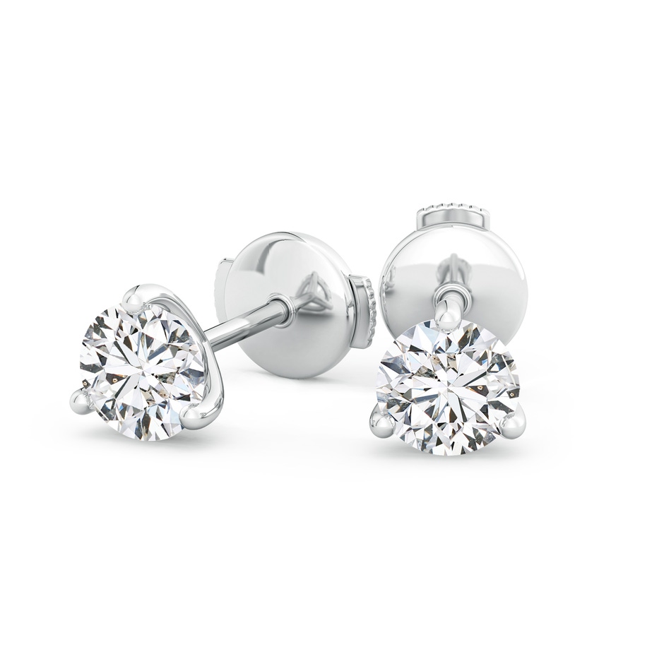 6.4mm HSI2 Prong-Set Round Diamond Martini Stud Earrings in White Gold side 199