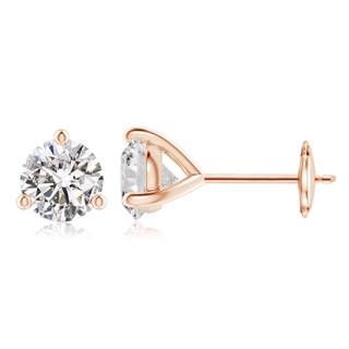 6.4mm IJI1I2 Prong-Set Round Diamond Martini Stud Earrings in 9K Rose Gold