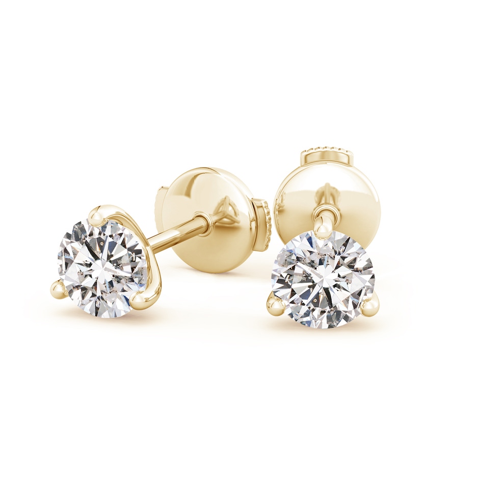 6.4mm IJI1I2 Prong-Set Round Diamond Martini Stud Earrings in Yellow Gold side 199