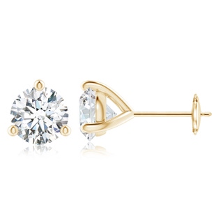 7.4mm GVS2 Prong-Set Round Diamond Martini Stud Earrings in 10K Yellow Gold