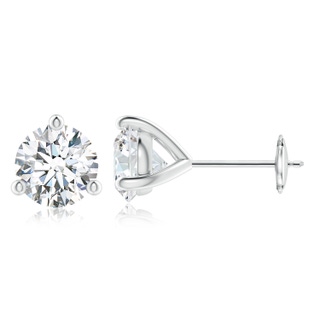 7.4mm GVS2 Prong-Set Round Diamond Martini Stud Earrings in 9K White Gold