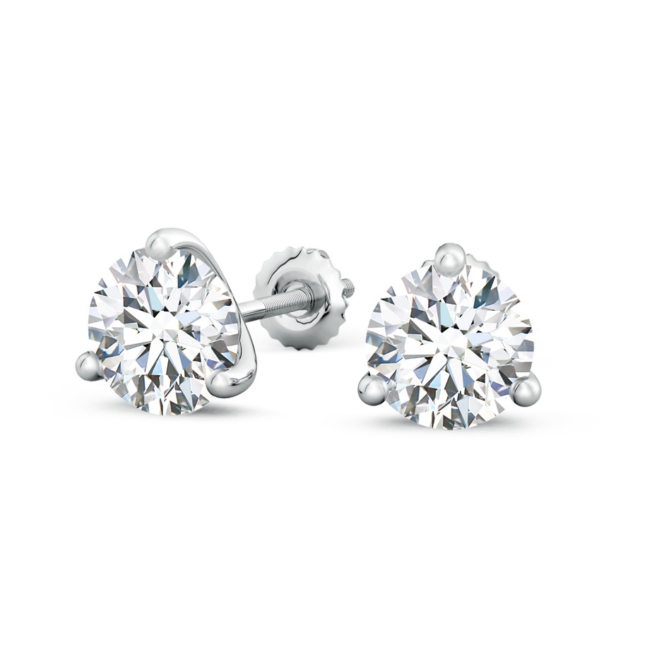 7.4mm GVS2 Prong-Set Round Diamond Martini Stud Earrings in P950 Platinum side 199