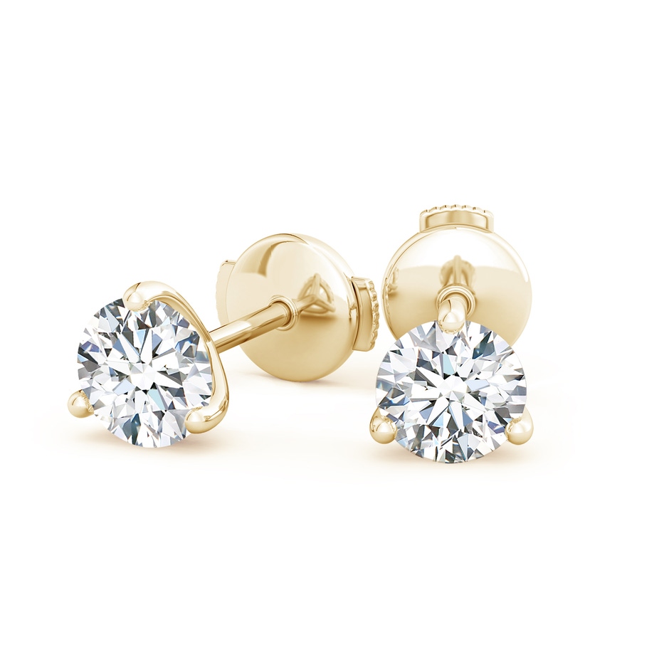 7.4mm GVS2 Prong-Set Round Diamond Martini Stud Earrings in Yellow Gold side 199