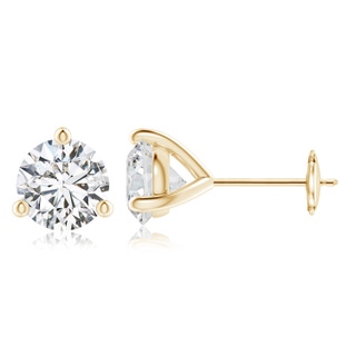 7.4mm HSI2 Prong-Set Round Diamond Martini Stud Earrings in 10K Yellow Gold