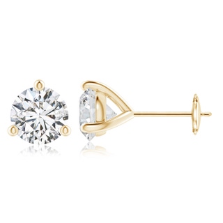 7.4mm HSI2 Prong-Set Round Diamond Martini Stud Earrings in 9K Yellow Gold