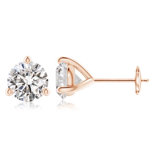 7.4mm IJI1I2 Prong-Set Round Diamond Martini Stud Earrings in 9K Rose Gold