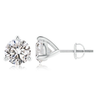 7.4mm IJI1I2 Prong-Set Round Diamond Martini Stud Earrings in P950 Platinum