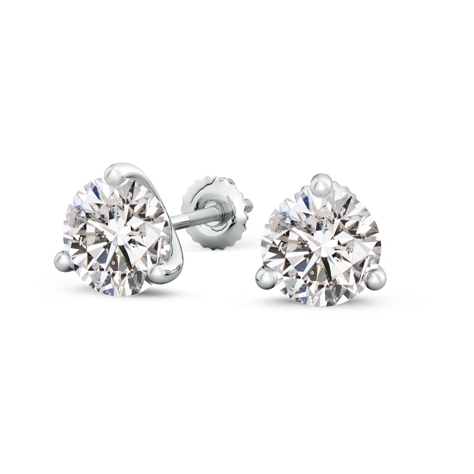 7.4mm IJI1I2 Prong-Set Round Diamond Martini Stud Earrings in P950 Platinum side 199