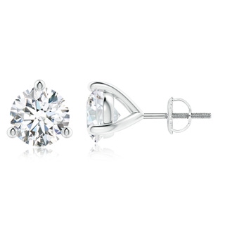 8.1mm GVS2 Prong-Set Round Diamond Martini Stud Earrings in P950 Platinum