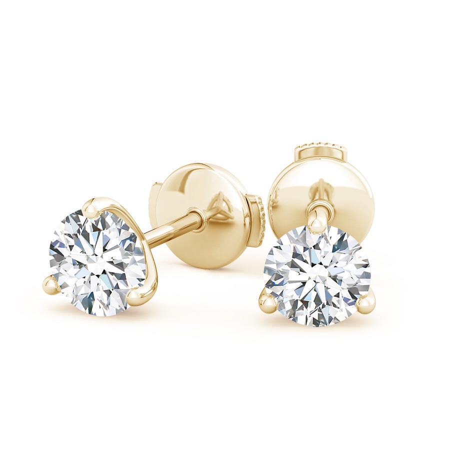 8.1mm GVS2 Prong-Set Round Diamond Martini Stud Earrings in Yellow Gold side 199