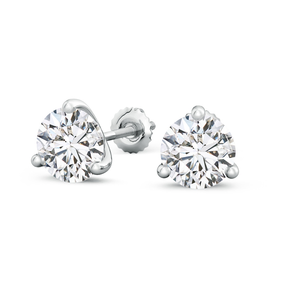 8.1mm HSI2 Prong-Set Round Diamond Martini Stud Earrings in P950 Platinum side 199