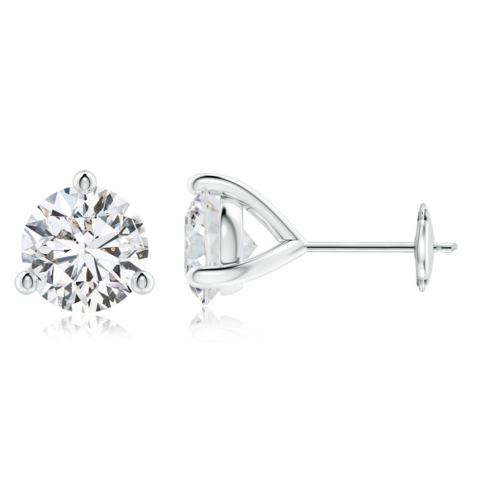 8.1mm HSI2 Prong-Set Round Diamond Martini Stud Earrings in White Gold 