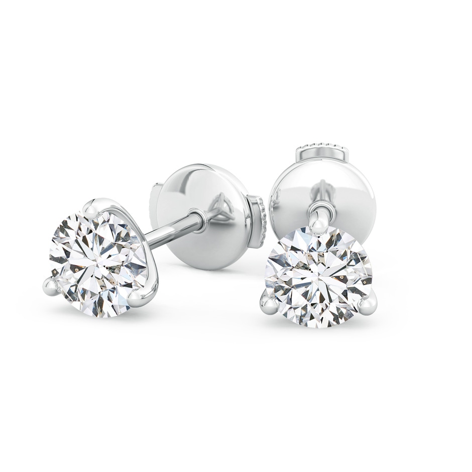 8.1mm HSI2 Prong-Set Round Diamond Martini Stud Earrings in White Gold side 199