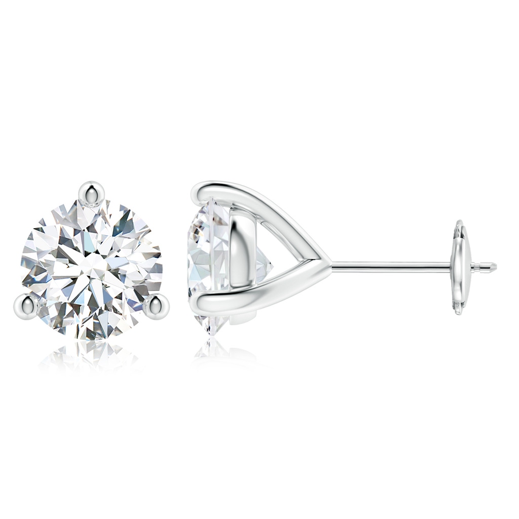 8.9mm GVS2 Prong-Set Round Diamond Martini Stud Earrings in 9K White Gold